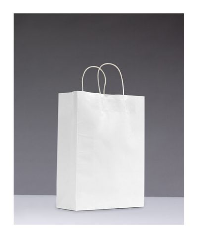 SMALL WHITE TWISTED HANDLE PAPER BAGS