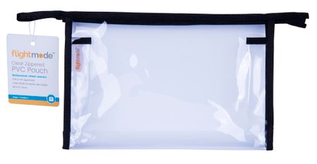 CLEAR ZIPPERED PVC POUCH