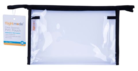 CLEAR ZIPPERED PVC POUCH