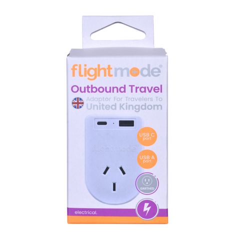 OUTBOUND UK/HK ADAPTOR WITH USB Type C & A
