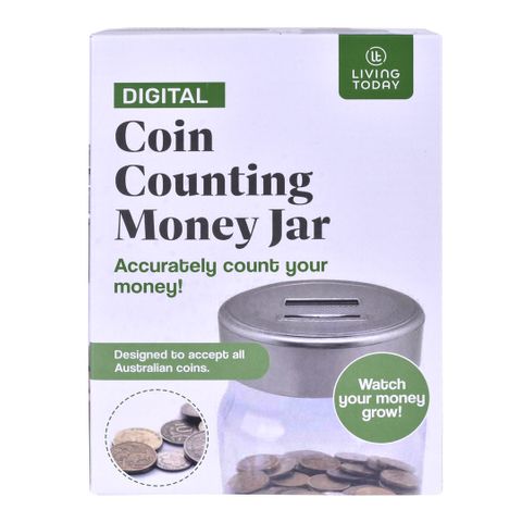 DIGITAL COIN COUNTING MONEY JAR
