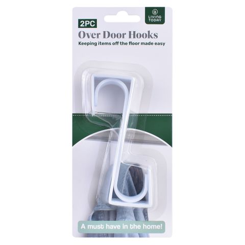 OVER DOOR HOOKS (2PK)