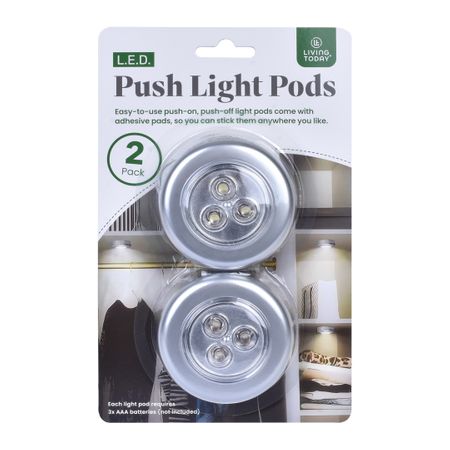 LED PUSH LIGHT PODS (2PK)