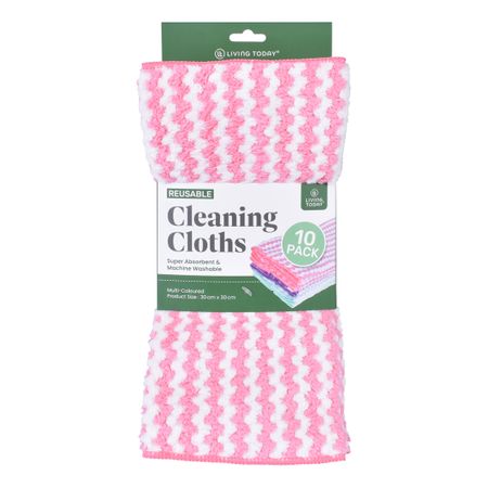 CLEANING CLOTHS 30X30CM (10PK)
