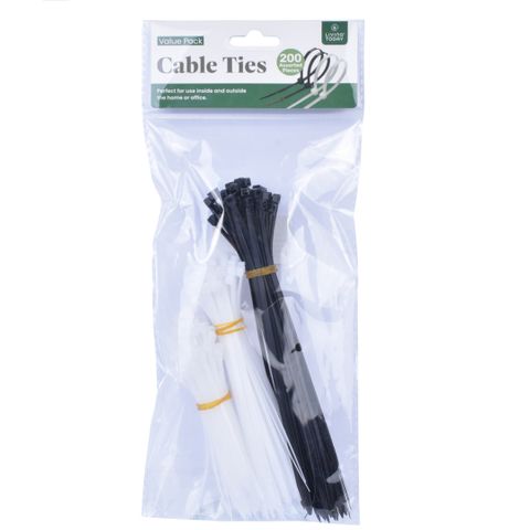 200 PACK ASSORTED CABLE TIES