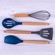 BEECHWOOD & SILICONE SLOTTED TURNER (CHARCOAL)