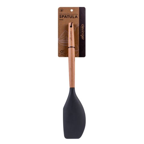 BEECHWOOD & SILICONE SPATULA (CHARCOAL)