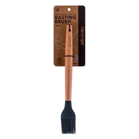 BEECHWOOD & SILICONE BASTING BRUSH - CHARCOAL