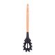 BEECHWOOD & SILICONE PASTA SPOON (CHARCOAL)