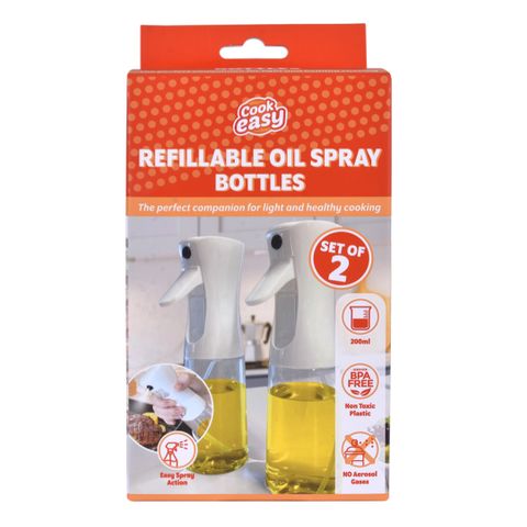 OIL SPRAYER BOTTLES 200ml (2PK)