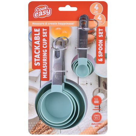 STACKABLE MEASURING CUP & SPOON SET (8PC)