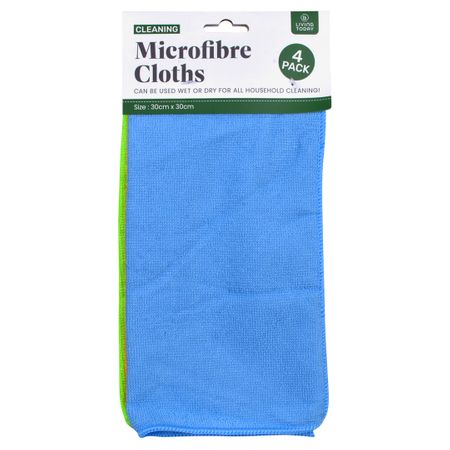 MICROFIBRE CLEANING CLOTHS (4PK)