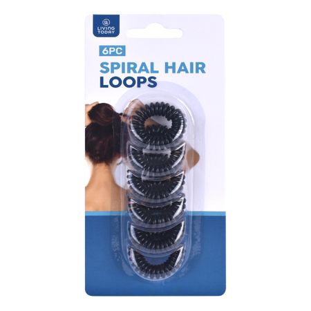 SPIRAL HAIR LOOPS (6PK)