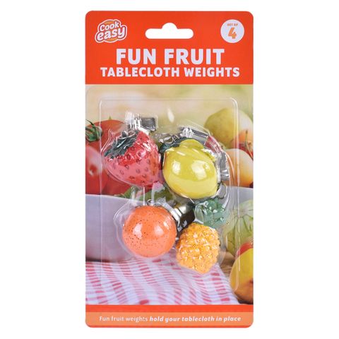 FUN FRUIT TABLECLOTH WEIGHTS (4PK)