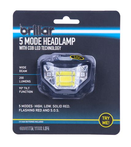 COB LED 5 MODE HEADLAMP