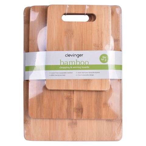 3-PIECE BAMBOO CHOPPING BOARDS