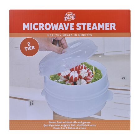 2 TIER MICROWAVE STEAMER