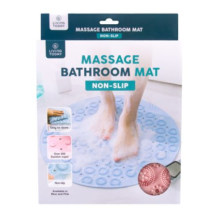 NON SLIP MASSAGING BATHMAT ASSORTED