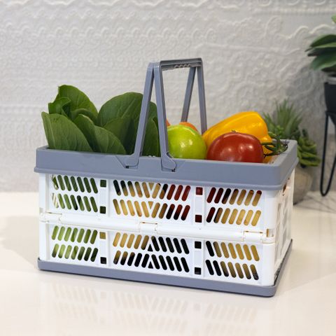 COLLAPSIBLE SHOPPING BASKET WITH HANDLE 1PC SMALL - 9L