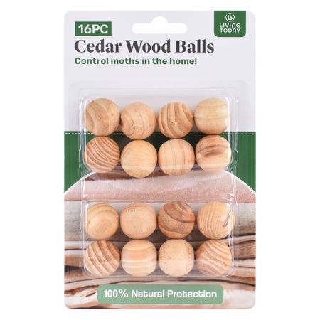 LIVING TODAY 16PC CEDAR WOOD BALLS