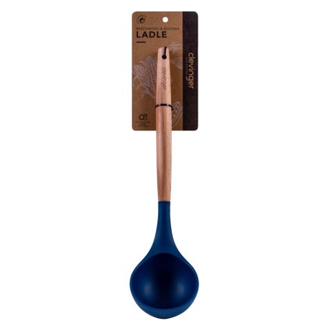 CLEVINGER BEECHWOOD & SILICONE LADLE NAVY