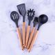 CLEVINGER BEECHWOOD & SILICONE LADLE CHARCOAL