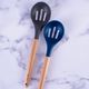 CLEVINGER BEECHWOOD & SILICONE SLOTTED SPOON CHARCOAL