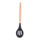 CLEVINGER BEECHWOOD & SILICONE SLOTTED SPOON CHARCOAL