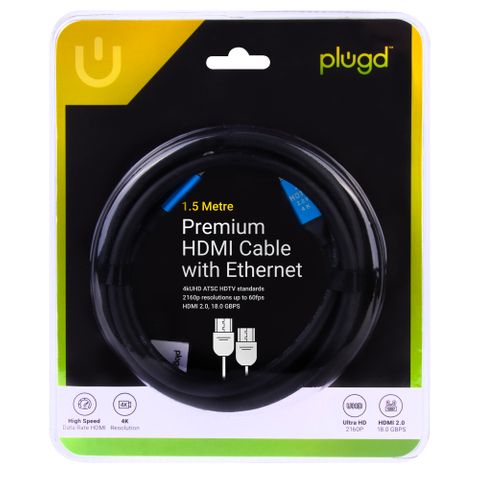 1pce Premium HDMI Cable with Ethernet 1.5m