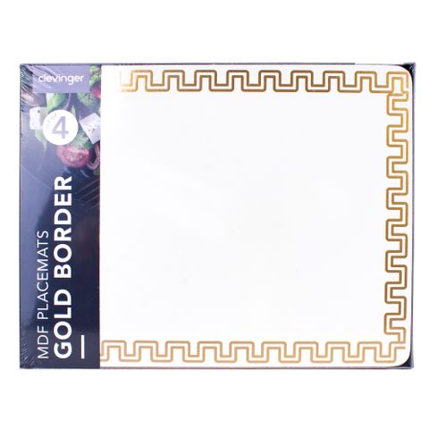 S4 MDF PLACEMATS GOLD BORDER