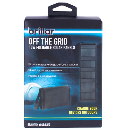 OFF THE GRID 10W FOLDABLE SOLAR CHARGER