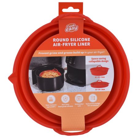 COLLAPSIBLE SILICONE AIR-FRYER LINER ROUND