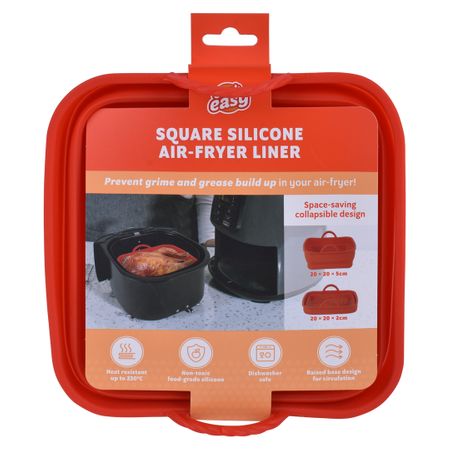 COLLAPSIBLE SILICONE AIR-FRYER LINER SQUARE