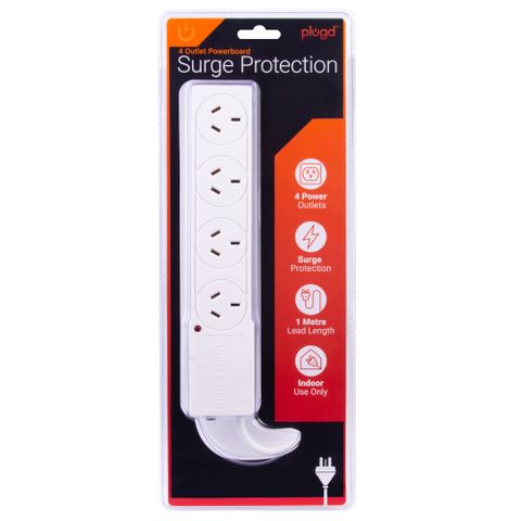 PLUGD 4 OUTLET POWERBOARD SP