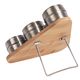 MAGNETIC TRIANGULAR BAMBOO SPICE RACK WITH JARS