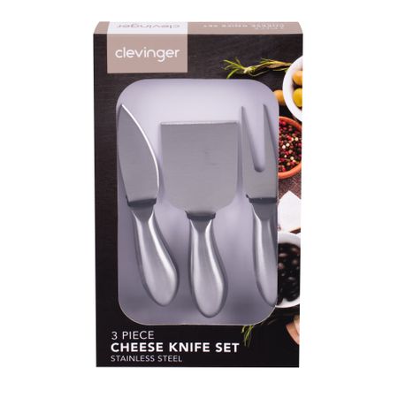 BELMONT 3 PIECE STAINLESS STEEL CHEESE KNIFE SET