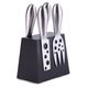 HOBSON 4 PIECE STAINLESS STEEL CHEESE KNIFE SET WITH MAGNETIC BLOCK