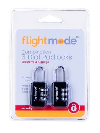 THREE DIAL PADLOCKS (2PK)