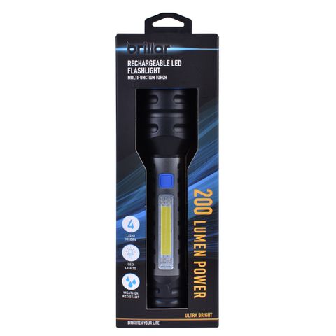 BRILLAR RECHARGEABLE LED FLASHLIGHT