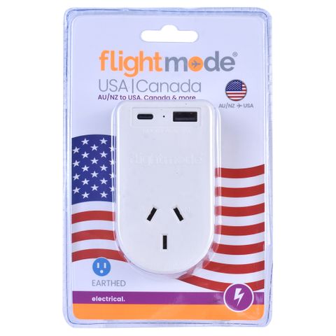 OUTBOUND USA/CANADA ADAPTOR WITH USB Type C & A