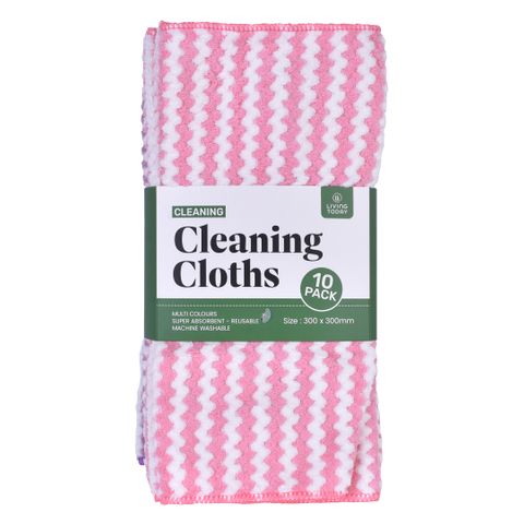 10PCS CLEANING CLOTHS 30X30CM