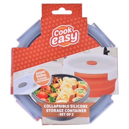COLLAPSIBLE SILICONE STORAGE CONTAINERS 2PK