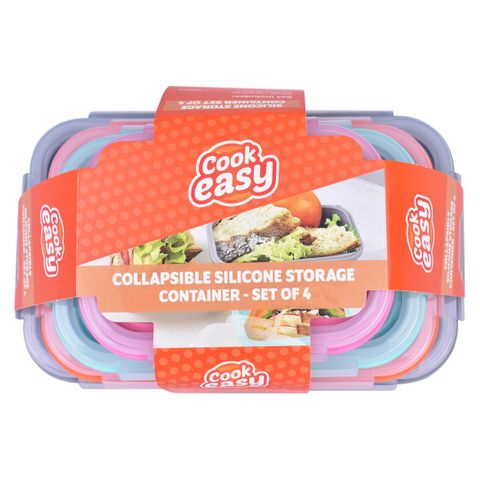 SILICONE STORAGE CONTAINER SET (4 PK)