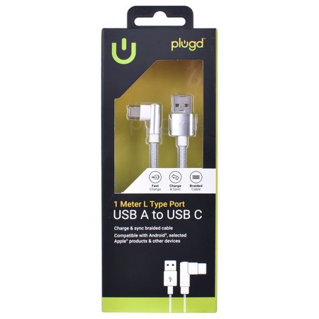 1M L TYPE PORT - USB A TO USB C