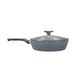 CLEVINGER 28CM NON-STICK SAUTE PAN WITH LID (white and grey)