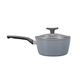 NON-STICK SAUCEPAN WITH LID - 20CM(white and grey)