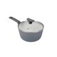 NON-STICK SAUCEPAN WITH LID - 20CM(white and grey)