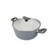 CLEVINGER 24CM NON-STICK CASSEROLE WITH LID(white and grey)