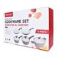 8 PIECE COOKWARE SET(white and grey)