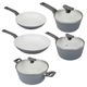 8 PIECE COOKWARE SET(white and grey)